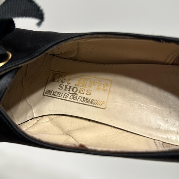 Vintage Rare Del Arte Shoes Satin Ballet Style Heels - Picture 10 of 17